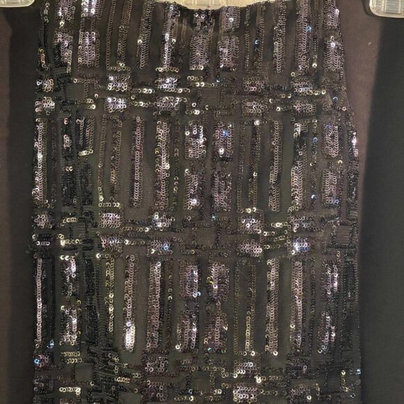 Worthington Black Sequin Pencil Skirt 10 - Picture 4 of 9